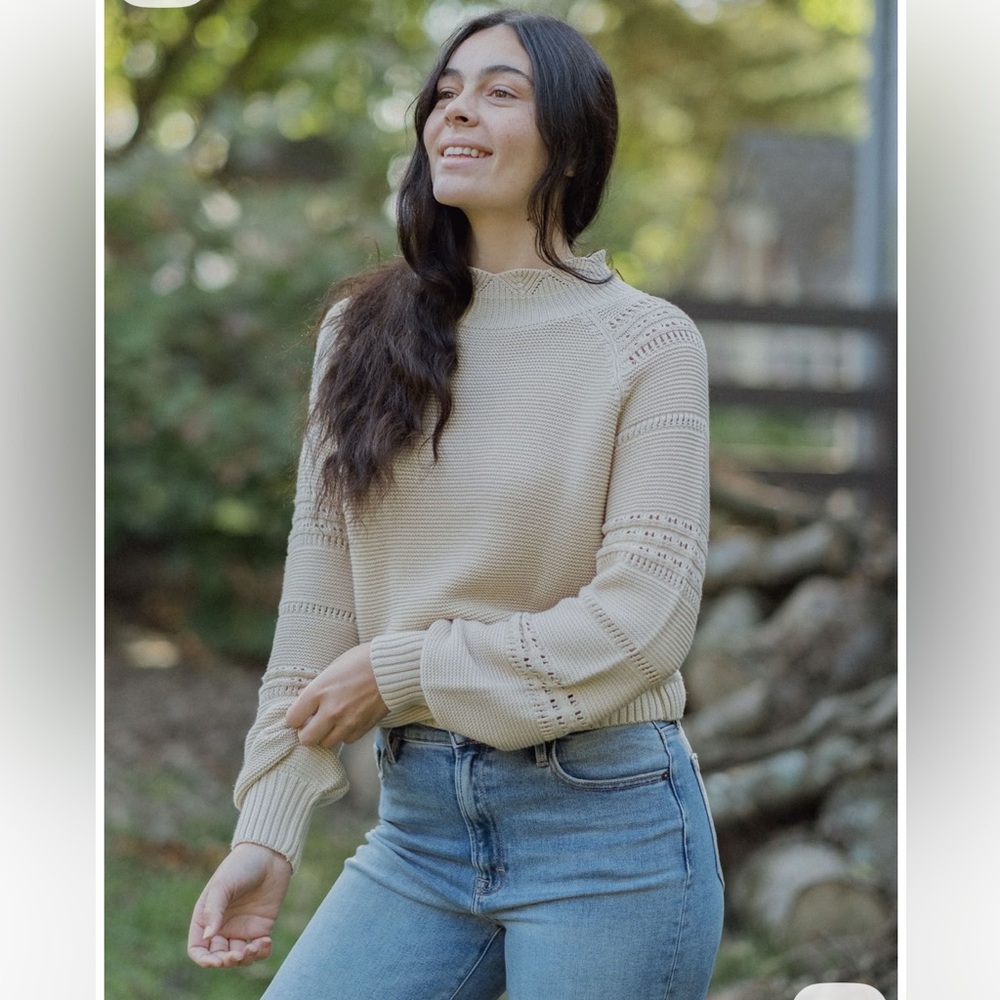 Neuflora Bridgetown Sweater Size Medium Beige